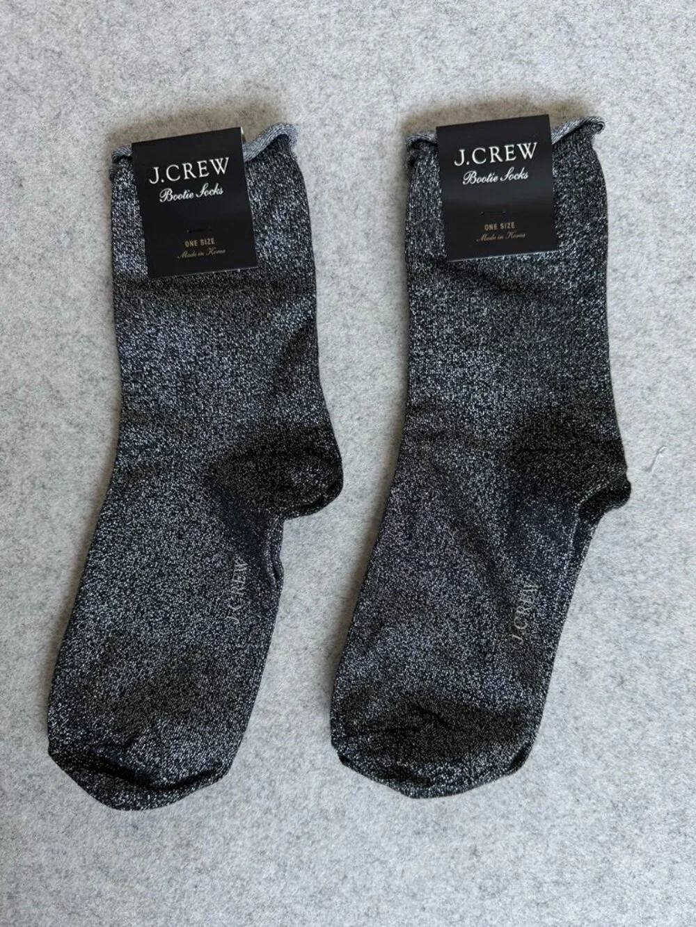 J. Crew Glitter Bootie Socks